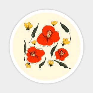 poppy pattern Magnet